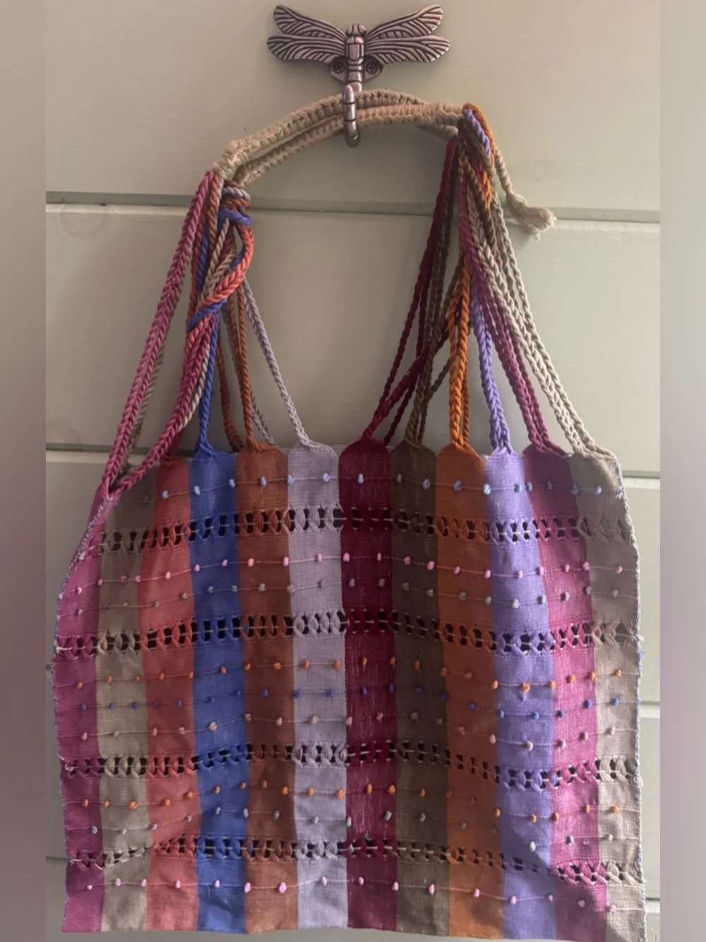 Multicolor Striped Tote Bag - Picture 5 of 11